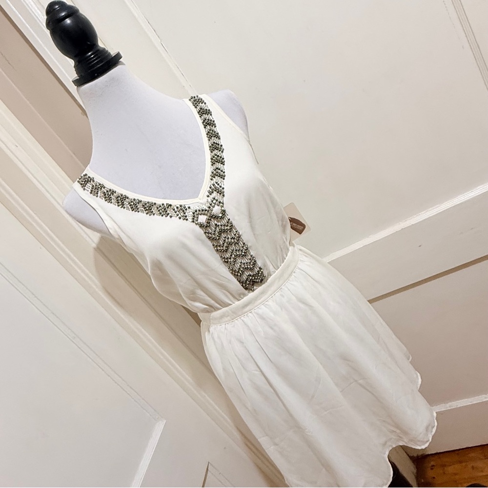 New with Tags! Forever 21 White Dress with Silver Accents